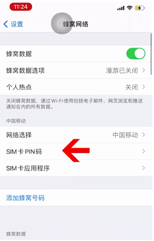 运河苹果14维修网分享如何给iPhone14的SIM卡设置密码 