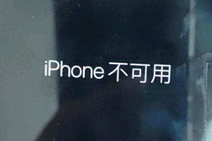 运河苹果服务网点分享锁屏界面显示“iPhone 不可用”如何解决 